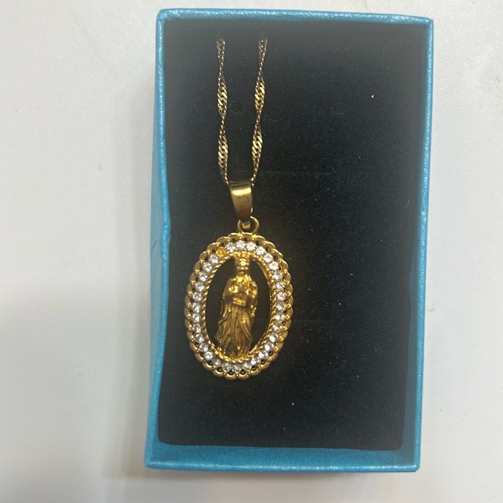 Gold plated spiritual necklace